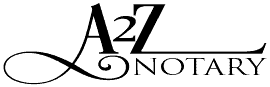 A2Z Notary logo black on white